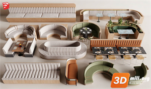 Cafe Furniture Skp Files 